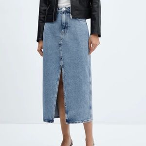 SOLD// MANGO denim midi/maxi skirt